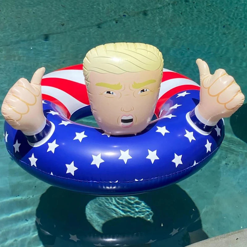 33" Trump Swimming Floats Inflatable Pool Raft Float Swim Ring for Adults Kids