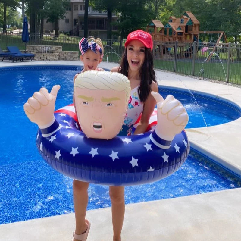 33" Trump Swimming Floats Inflatable Pool Raft Float Swim Ring for Adults Kids